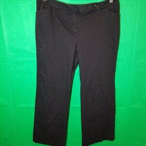 Nine & Co. by Nine West Wide-Leg Womens Sz 14 Black Mid Rise Pockets